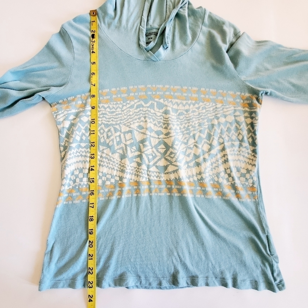 1357 * Columbia Lightweight Pullover Hoodie Light Green Size M - Picture 8 of 9